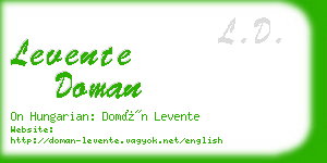 levente doman business card